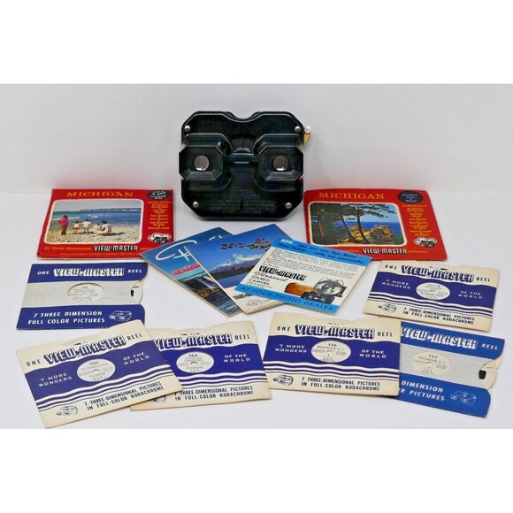 Sawyers View Master 3-D Stereoscope & View Master Reels Lot